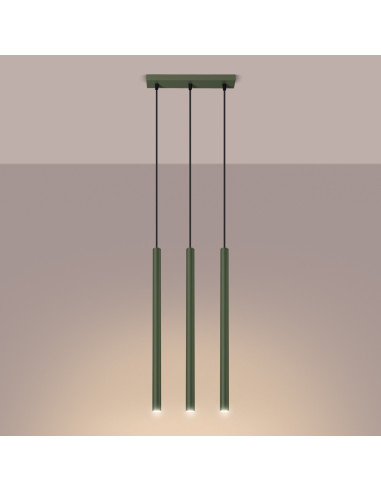 Lampa wisząca PASTELO 3 zielona oliwka