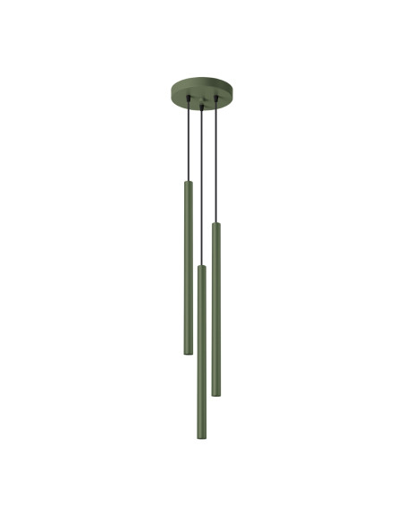Lampa wisząca PASTELO 3P zielona oliwka