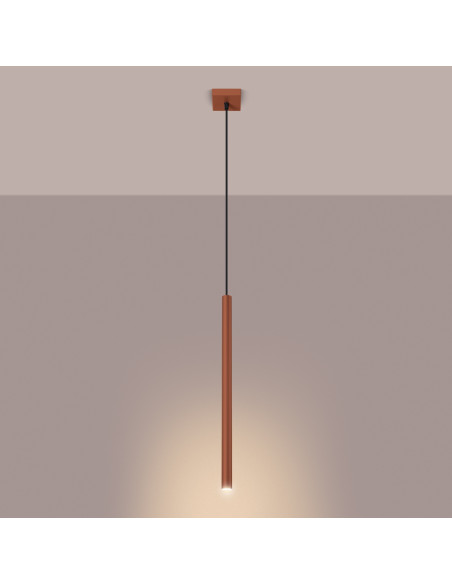 Lampa wisząca PASTELO 1 ochra czerwona