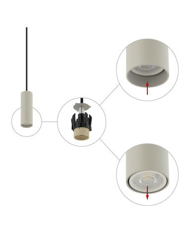 Lampa wisząca FOURTY S 10900 szara
