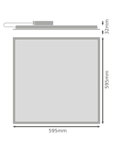 PANEL PL UHLO 600 E UGR19 23W 4000K neutralna biała 4255LM 