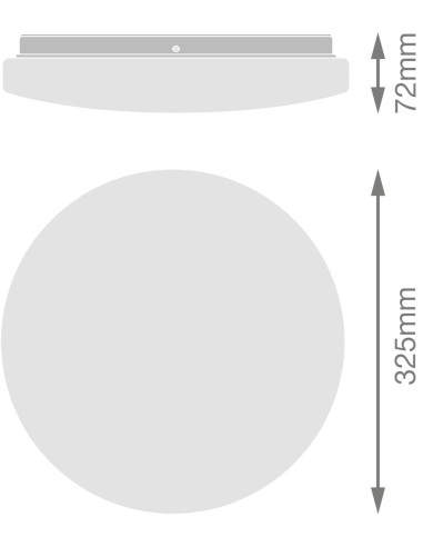 OPRAWA ZEWNĘTRZNA OUTDOOR ESSENTIAL 325MM 24W 830 2500LM IP44 WHITE 