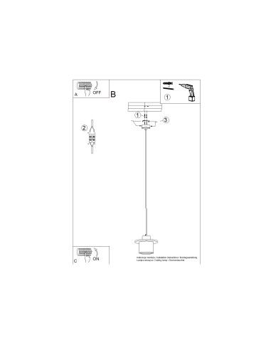 Lampa wisząca MAB beton