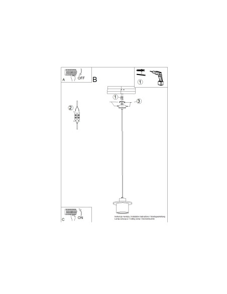 Lampa wisząca MAB beton