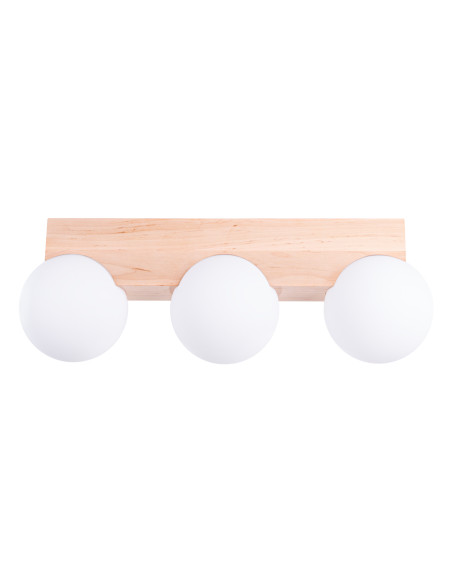 Plafon BULBO 3 naturalne drewno