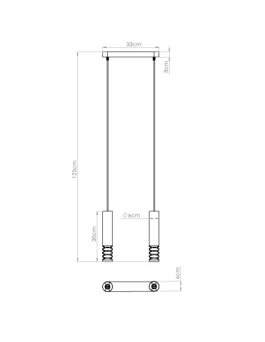 Lampa wisząca LAMI 2 biały