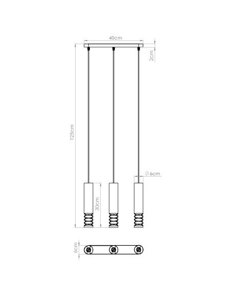 Lampa wisząca LAMI 3L biały