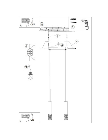 Lampa wisząca LIRO 2 biały