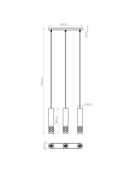 Lampa wisząca LIRO 3L biały
