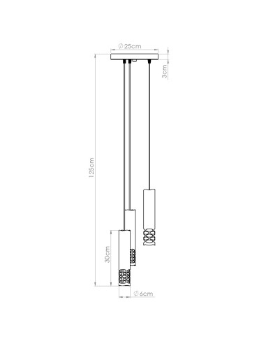 Lampa wisząca LIRO 3P biały