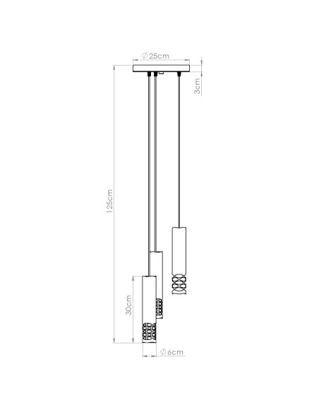 Lampa wisząca LIRO 3P biały