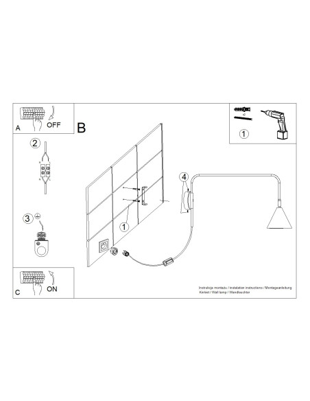 Kinkiet NOX zielona oliwka