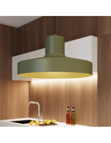 Lampa wisząca BILO zielona oliwka