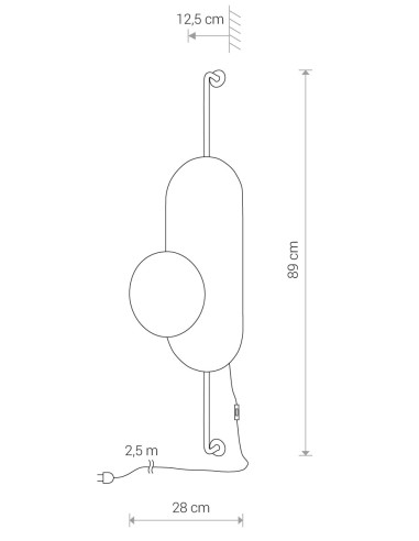 Kinkiet WHEEL LUX 8430 G9