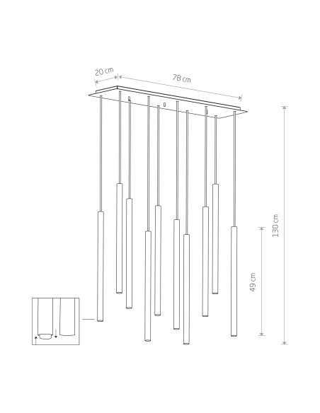 Lampa wisząca LASER 490 8924