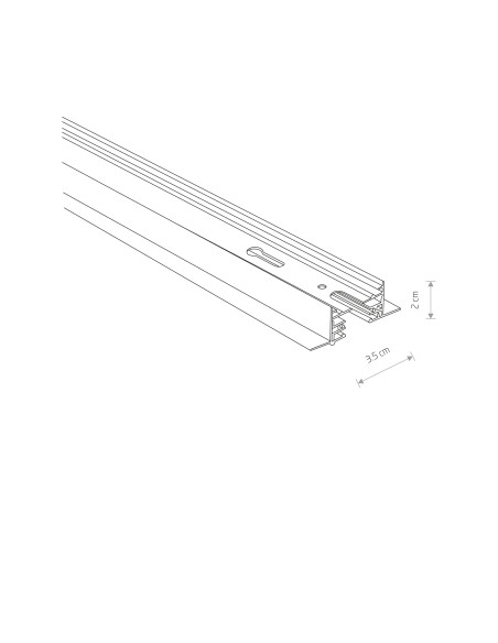Szynoprzewód wpuszczany PROFILE RECESSED TRACK 1m 9013 czarny