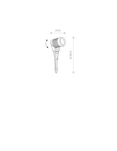 Lampa zewnętrzna wbijana SPIKE LED M 9100