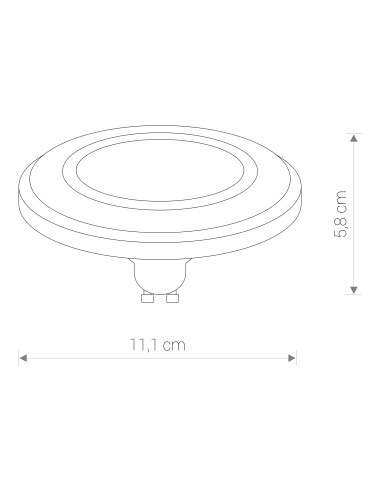 REFLECTOR LENS LED, GU10, ES111, 9W 9343