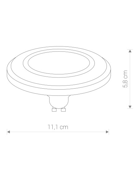 REFLECTOR LENS LED, GU10, ES111, 9W 9343