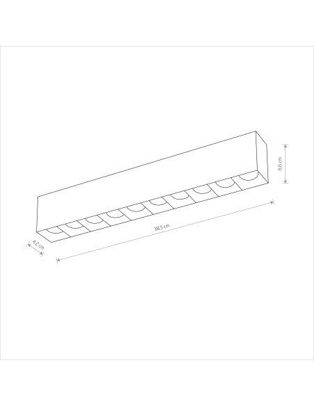 Oprawa liniowa natynkowa MIDI LED 10053
