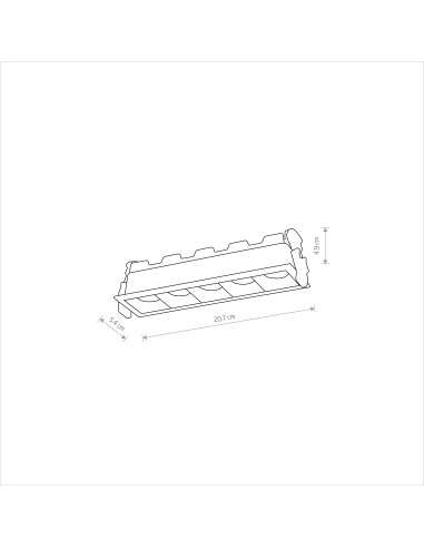 Oprawa podtynkowa MIDI LED RECESSED 10065