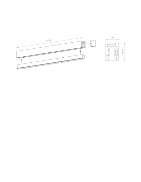 Szyna natynkowa niskonapięciowa NANO - LVM TRACK 1m 11724