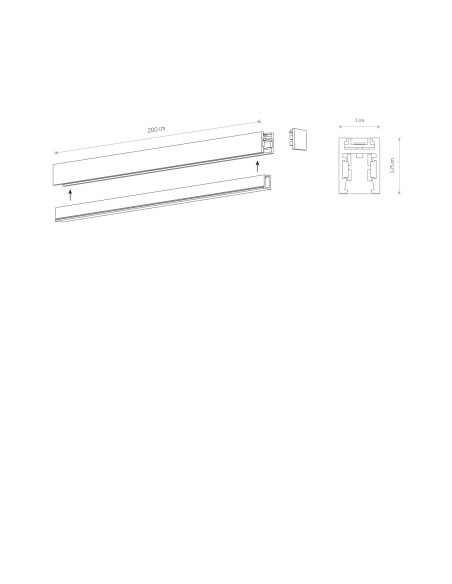 Szyna natynkowa niskonapięciowa NANO - LVM TRACK 2m 11725