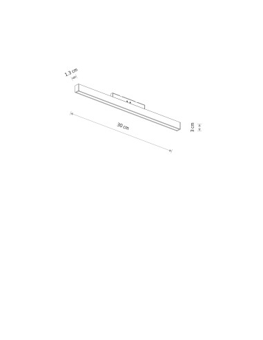 Oprawa liniowa do systemu niskonapięciowego NANO - LVM LINE OUT LED 10W 11743