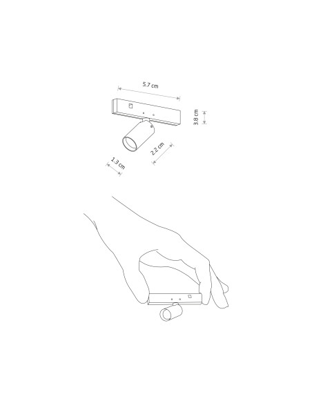 Reflektorek SPOT do systemów niskonapięciowych NANO - LVM SPOT LED 1W 11712
