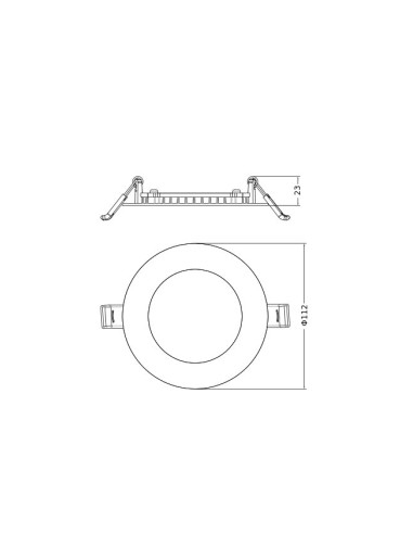 DOWNLIGHT DL SLIM ALU D100 V 8W/6W/4W 3000K/4000K 100LM/W MS WT 