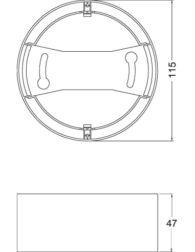 RAMKA DO DOWNLIGHT DL IP44 DN 115 BLACK 