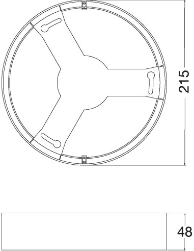 RAMKA DO DOWNLIGHT DL IP44 DN 215 BLACK 
