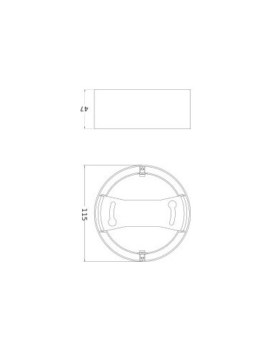 DOWNLIGHT IP44 DN 115 8W 6500K zimna biała 920LM BLACK 