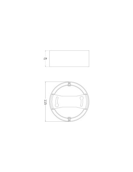 DOWNLIGHT IP44 DN 115 8W 6500K zimna biała 920LM BLACK 