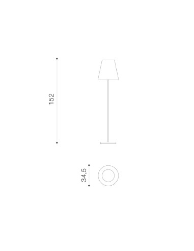 Lampa zewnętrzna stojąca HAVANA FLOOR WH