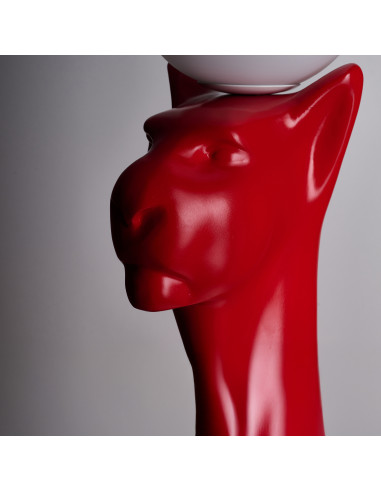 Lampa stojąca rzeźba PUMA RED
