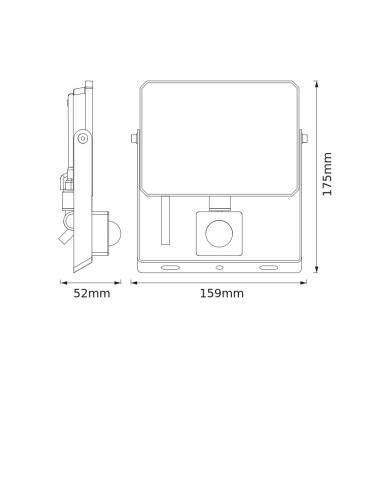 NAŚWIETLACZ FLOOD LED EFFECT SENSOR 30W 4000K 2700LM BK IP65 3Y 

