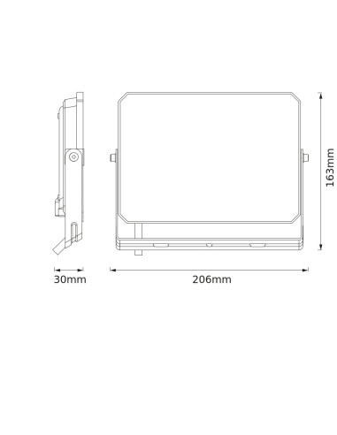 NAŚWIETLACZ FLOOD LED EFFECT 50W 3000K 4500LM BK IP65 3Y 
