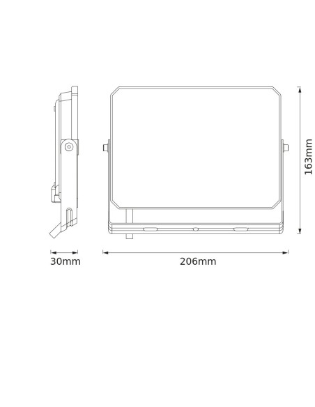 NAŚWIETLACZ FLOOD LED EFFECT 50W 3000K 4500LM BK IP65 3Y 

