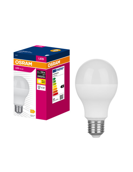 ŻARÓWKA LED VALUE CLA150 19W 3000K ciepła biała  2452LM 230V FR E27 