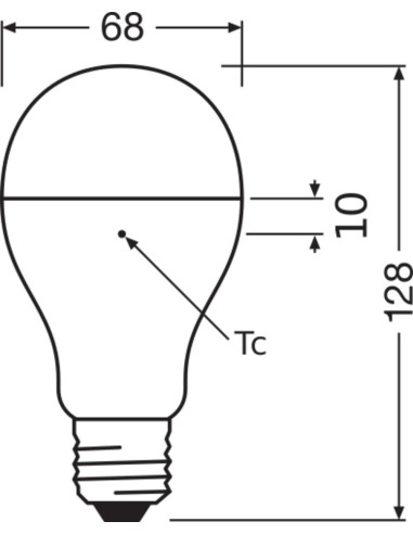 ŻARÓWKA LED VALUE CLA150 19W 6500K zimna biała  2452LM 230V FR E27 