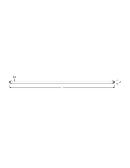 ŚWIETLÓWKA LED ST8-0.6M LEDTUBE T8 EM 600 8W 830 3000K ciepła biała 810LM ENTRY TUBA LED  