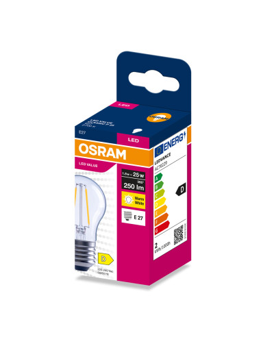 ŻARÓWKA LED VALUE RF CLP25 1,8W 2700K ciepła biała 250LM FIL E27 
