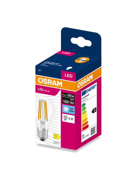 ŻARÓWKA LED VALUE RF CLA100 11W 4000K neutralna biała 1521LM FIL E27 
