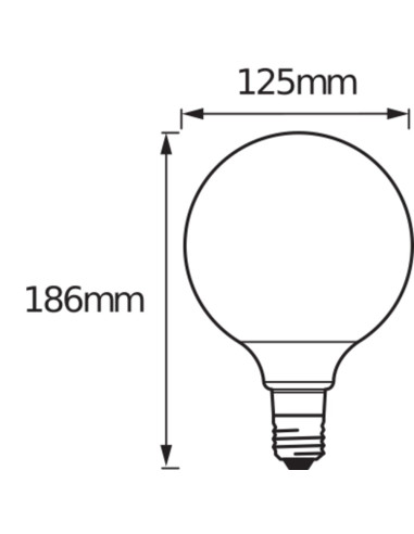 ŻARÓWKA LED VALUE RF GLOBE 125 100 11W 4000K neutralna biała 1521LM FIL FR E27 
