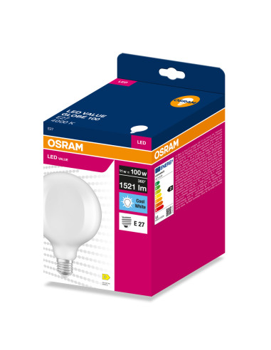 ŻARÓWKA LED VALUE RF GLOBE 125 100 11W 4000K neutralna biała 1521LM FIL FR E27 
