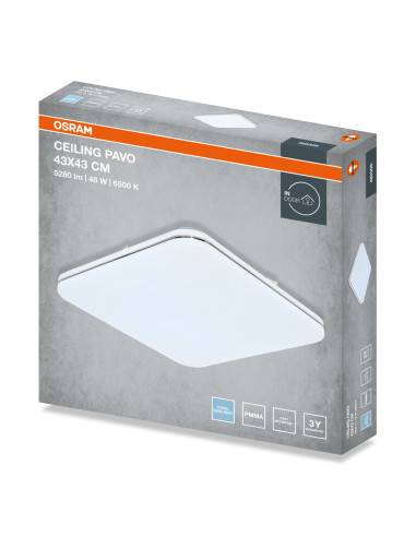 PLAFON LED CEILING PAVO SQUARE 430 48W 6500K 3360LM IP20 
