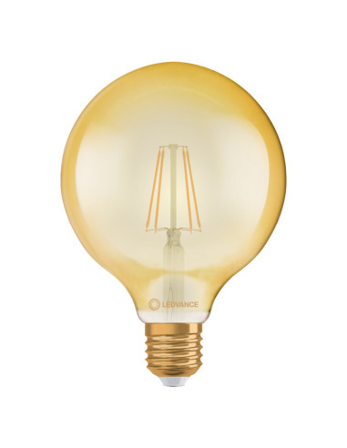 ŻARÓWKA LED VALUE RF GLOBE 80 50 7W 2400K 650LM FIL GOLD E27 
