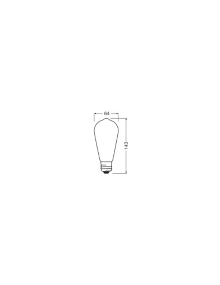 ŻARÓWKA LED VALUE RF EDISON 60 7W 2700K ciepła biała 806LM FIL FR E27 
