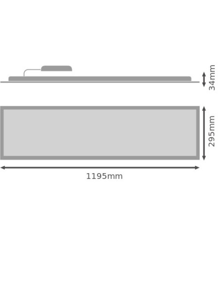 PANEL PL ECO 1200X300 E 36W 4000K neutralna biała 3600LM 34MM 
